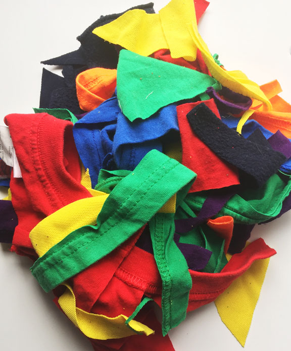 Colorful pile of scraps