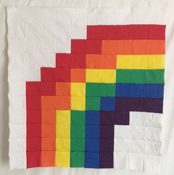 Rainbow quilt sneak peek