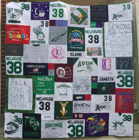 Grade school t-shirt quilt